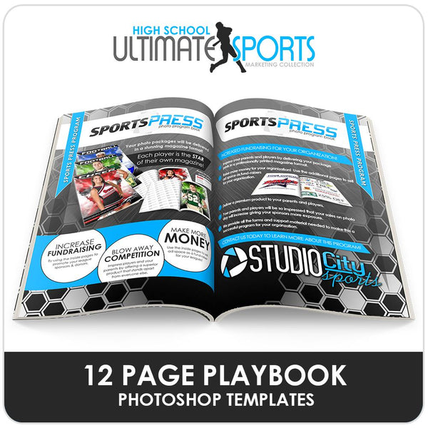 High School Sports Playbook - Ultimate High School Sports Marketing Templates-Photoshop Template - Photo Solutions