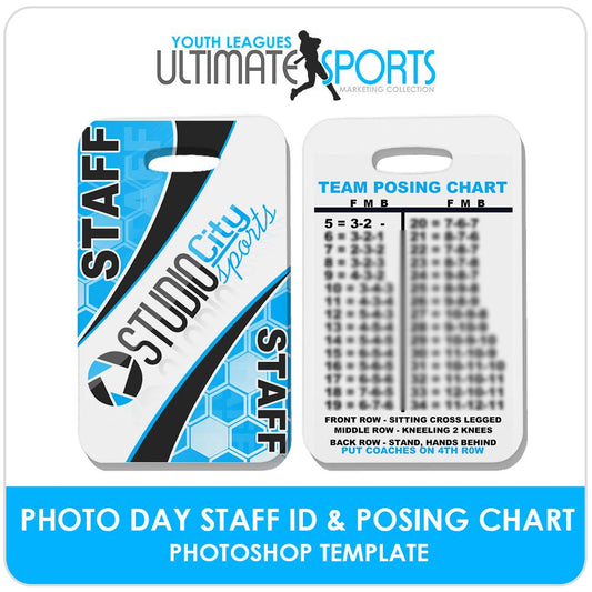 Staff ID Card & Posing Chart - Ultimate Youth Sports Marketing Templates-Photoshop Template - Photo Solutions