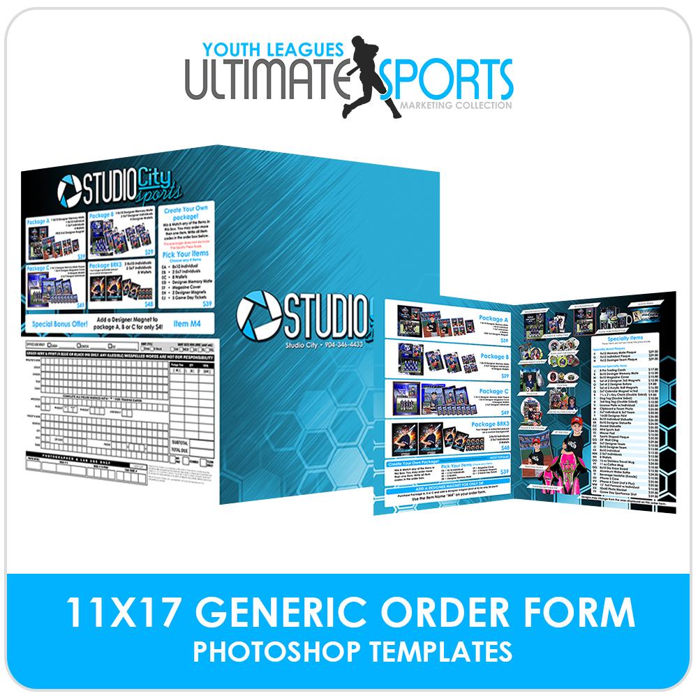 11x17 General Order Form - Ultimate Youth Sports Marketing Templates-Photoshop Template - Photo Solutions