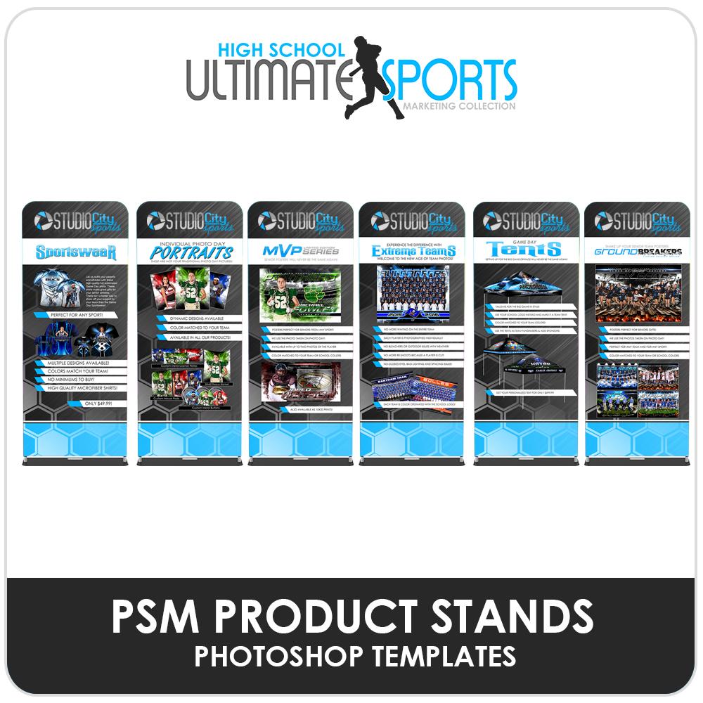 PSM Product Banner Stands - Ultimate High School Sports Marketing Templates-Photoshop Template - Photo Solutions
