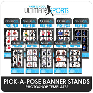 Pick A Pose Banner Stands - Ultimate High School Sports Marketing Templates-Photoshop Template - Photo Solutions
