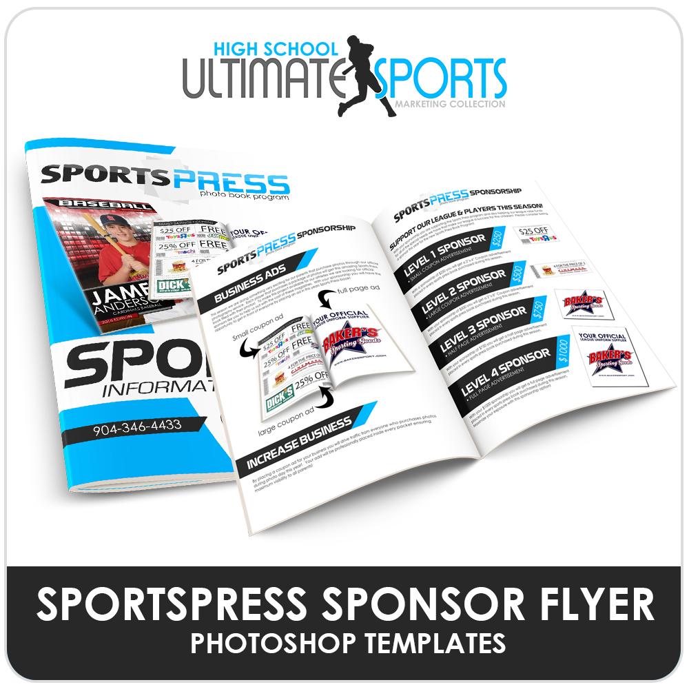 SportsPress Sponsor Brochure - Ultimate High School Sports Marketing Templates-Photoshop Template - Photo Solutions