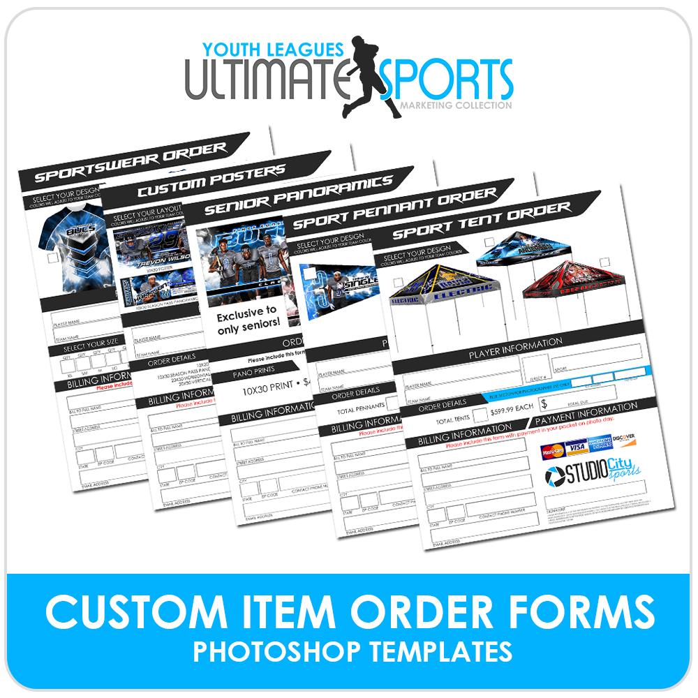 Custom Product Order Forms - Ultimate Youth Sports Marketing Templates-Photoshop Template - Photo Solutions