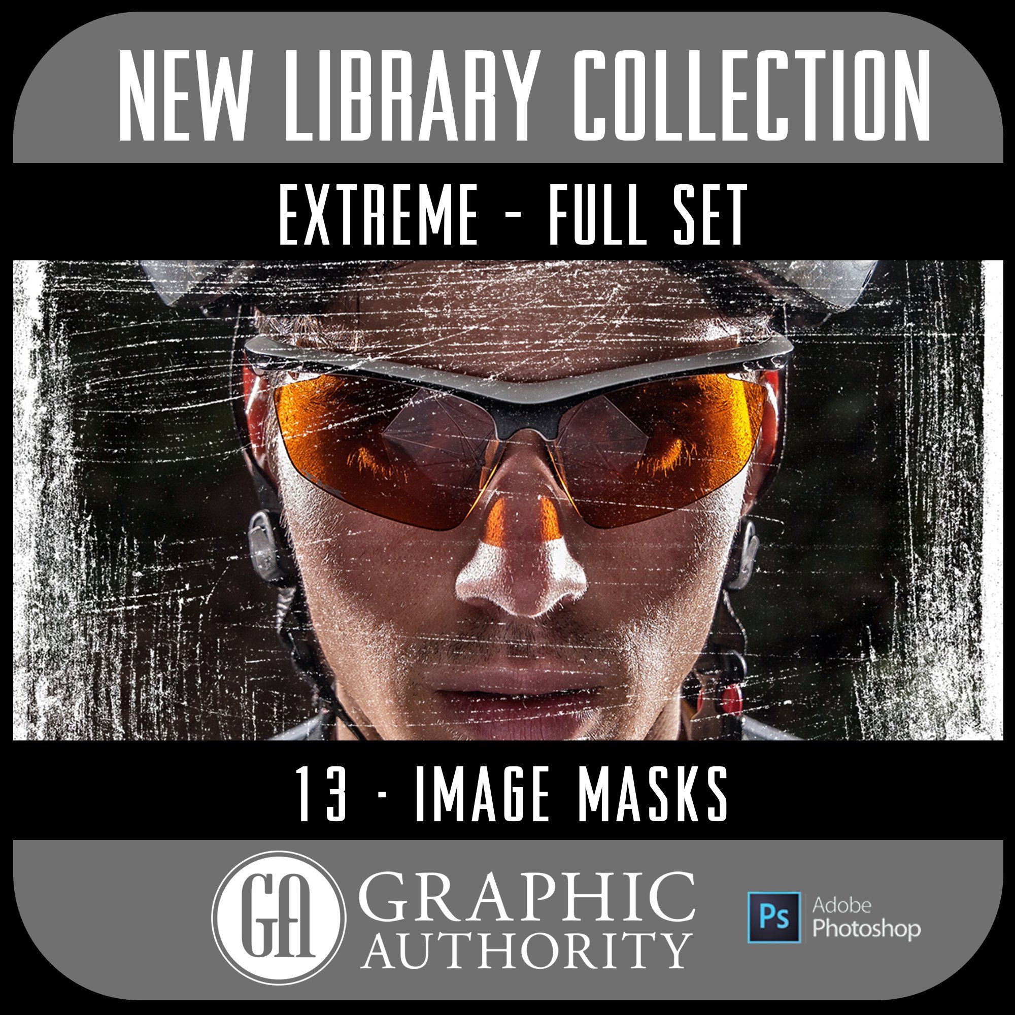 New Library - Extreme Masks - Full Collection-Photoshop Template - Graphic Authority