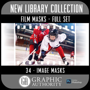 New Library - Film Masks - Full Collection-Photoshop Template - Graphic Authority