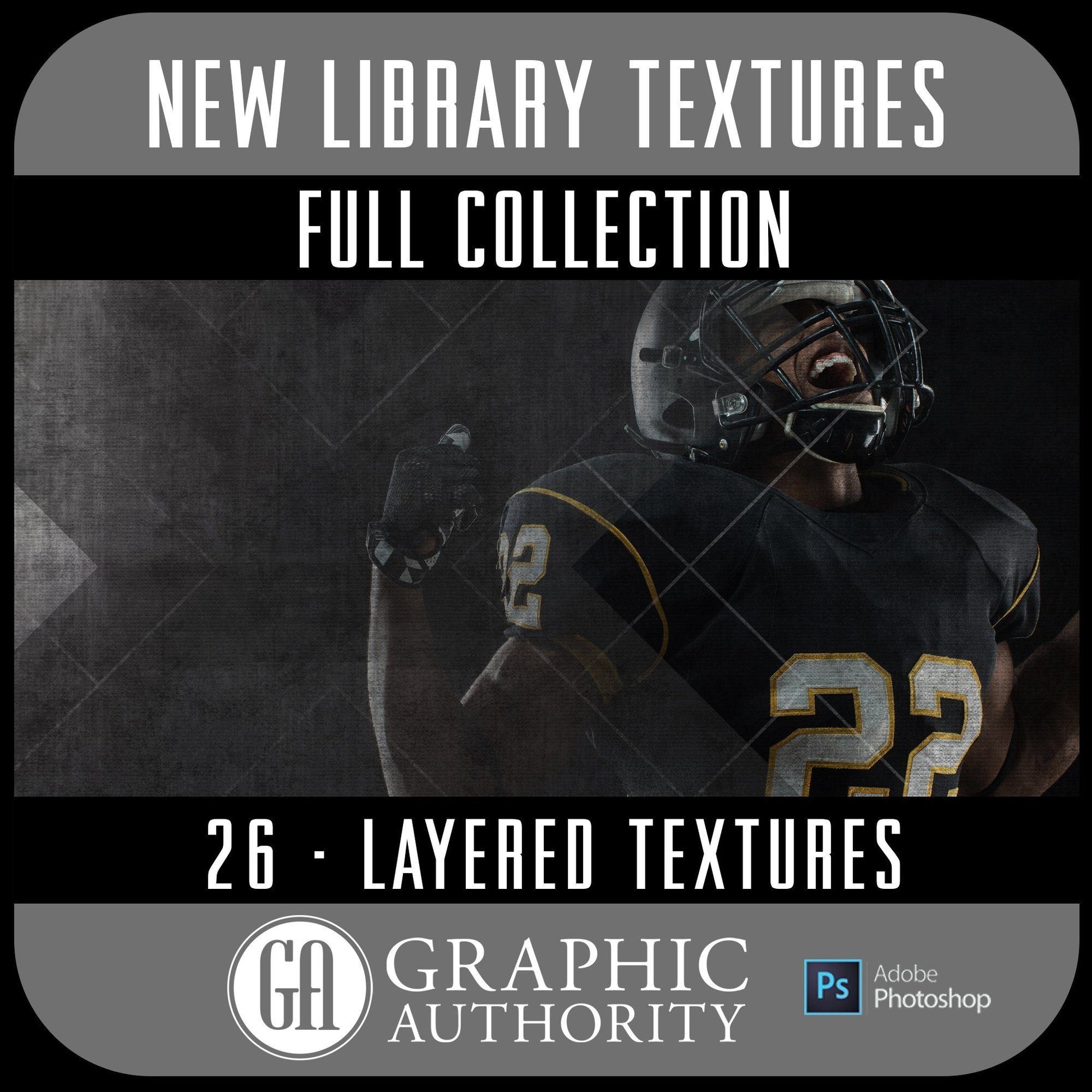 New Library - Layered Textures - Full Collection-Photoshop Template - Graphic Authority