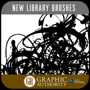 New Library Collection Photoshop ABR Brushes-Photoshop Template - Graphic Authority