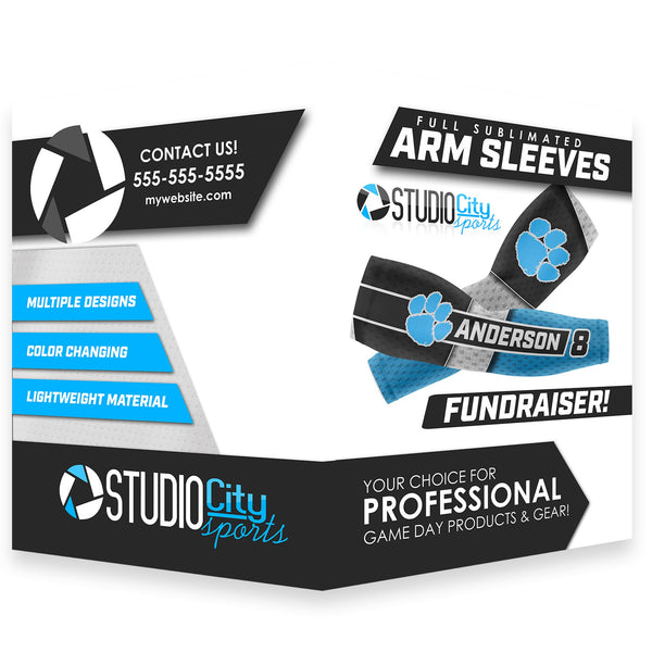 Arm Sleeve Marketing - Fundraiser Brochure-Photoshop Template - PSMGraphix