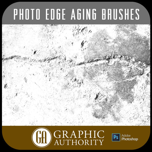 Photo Edge Collection - Aging -  Photoshop ABR Brushes-Photoshop Template - Graphic Authority