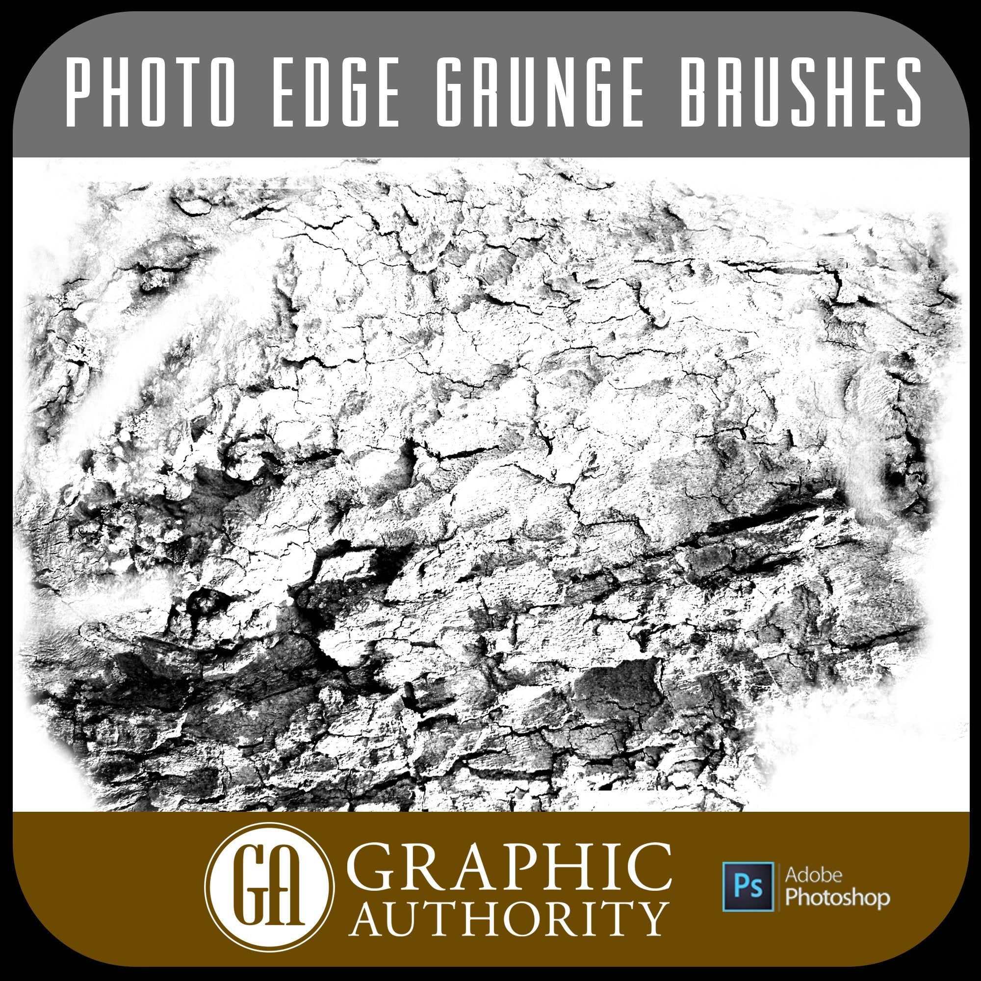 Photo Edge Collection - Grunge -  Photoshop ABR Brushes-Photoshop Template - Graphic Authority