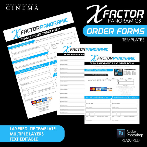 X FACTOR Panoramic Template Pack & Marketing Bundle - Limited Time Special-Photoshop Template - PSMGraphix