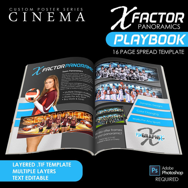 X FACTOR Panoramic Template Pack & Marketing Bundle - Limited Time Special-Photoshop Template - PSMGraphix
