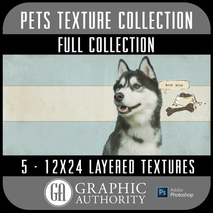 Pets -12x24 Layered Textures - Full Collection-Photoshop Template - Graphic Authority