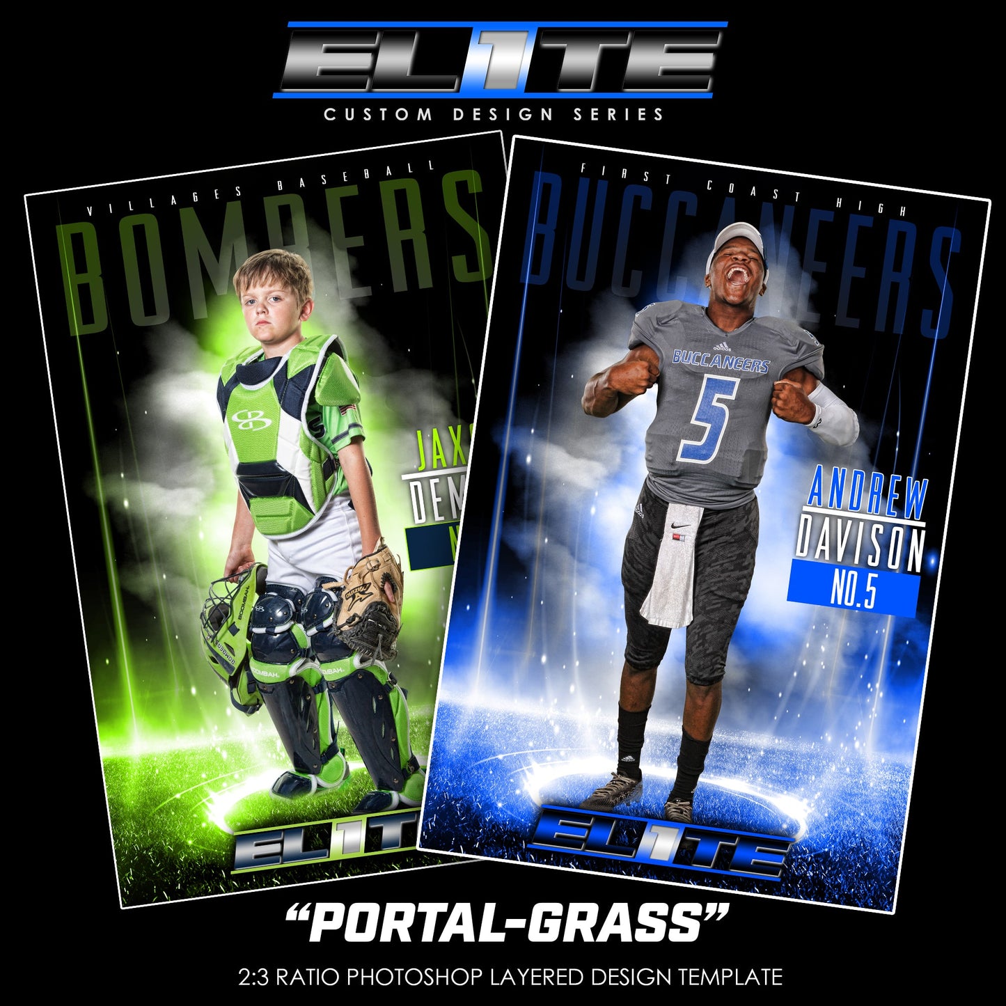 Portal Grass - Elite Series - Player Banner & Poster Photoshop Template-Photoshop Template - PSMGraphix