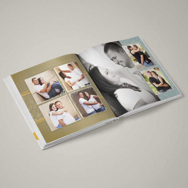 Portrait Masterpiece - Blue - 12x24 - Album Spreads-Photoshop Template - Graphic Authority