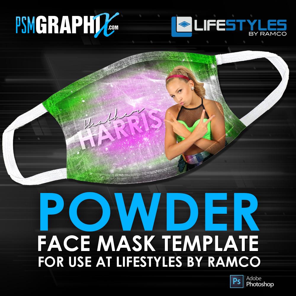 Powder - Face Mask Template (Ramco)-Photoshop Template - PSMGraphix