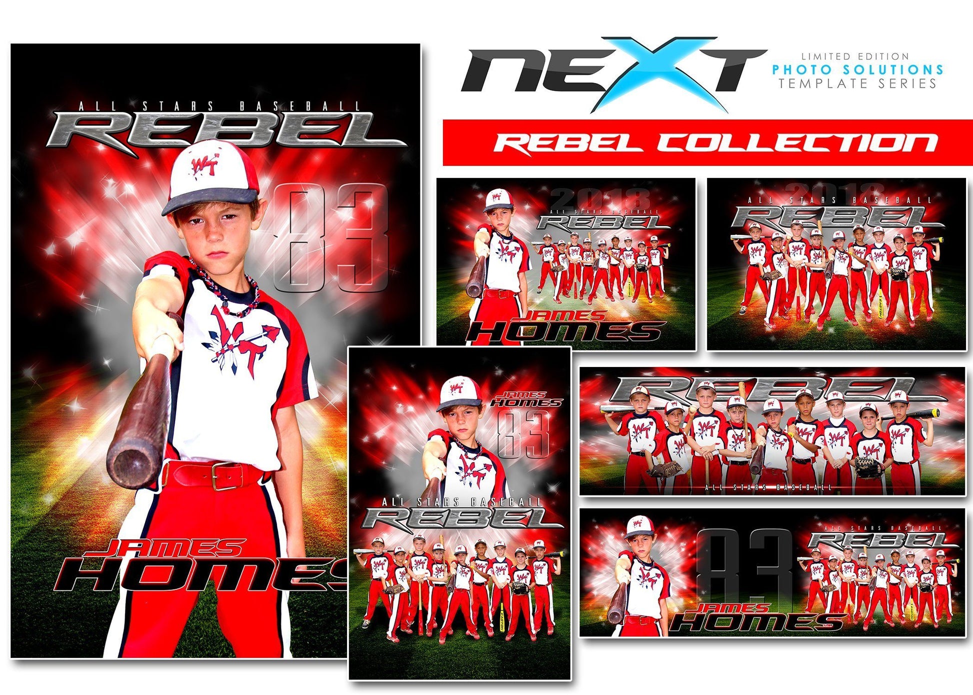 01 Full Set - REBEL Collection-Photoshop Template - Photo Solutions