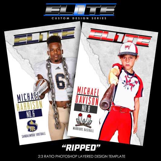 Ripped - Elite Series - Player Banner & Poster Photoshop Template-Photoshop Template - PSMGraphix