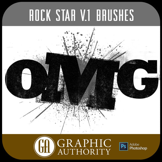 Rock Star V.1 Collection - Photoshop ABR Brushes-Photoshop Template - Graphic Authority