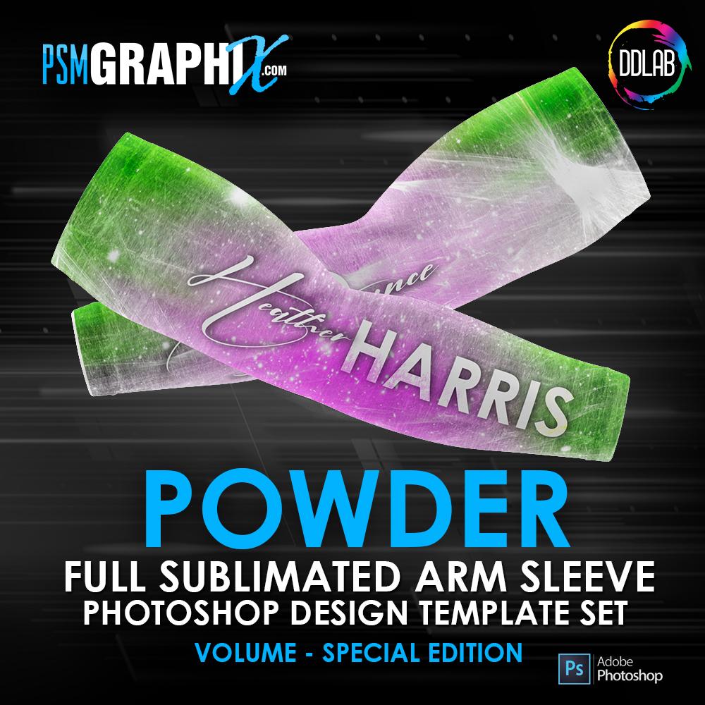 Powder - Special Edition - Arm Sleeve Photoshop Template-Photoshop Template - PSMGraphix