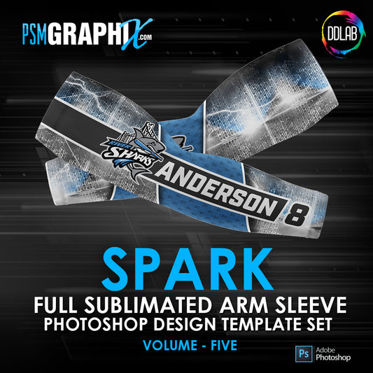 SPARK - V5 - Arm Sleeve Photoshop Template-Photoshop Template - PSMGraphix