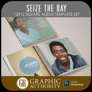 Seize The Day - 12x24 - Album Spreads-Photoshop Template - Graphic Authority