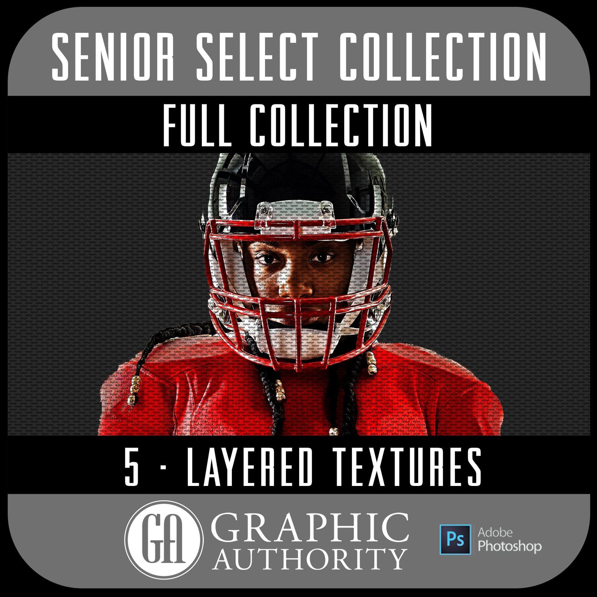 Senior Select - Layered Textures - Full Collection-Photoshop Template - Graphic Authority