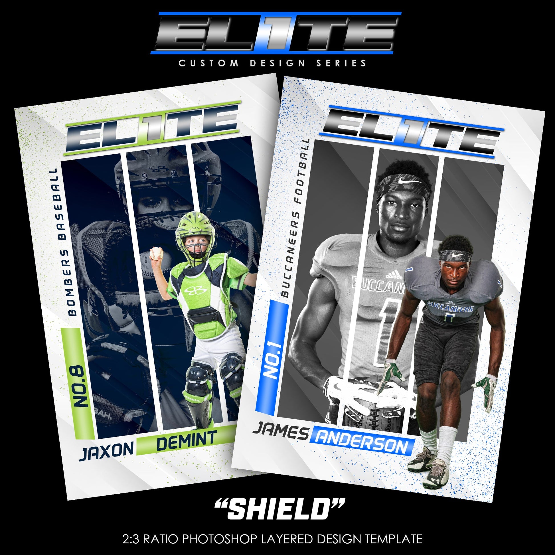 Shield - Elite Series - Player Banner & Poster Photoshop Template-Photoshop Template - PSMGraphix