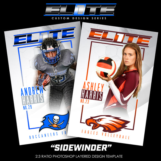 Sidewinder - Elite Series - Player Banner & Poster Photoshop Template-Photoshop Template - PSMGraphix