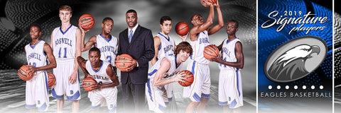 Basketball - v.1 - Signature Player - Team Panoramic-Photoshop Template - Photo Solutions