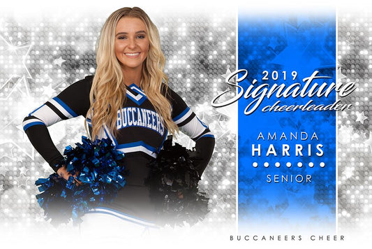 Cheer - v.1 - Signature Player - H Poster/Banner-Photoshop Template - Photo Solutions