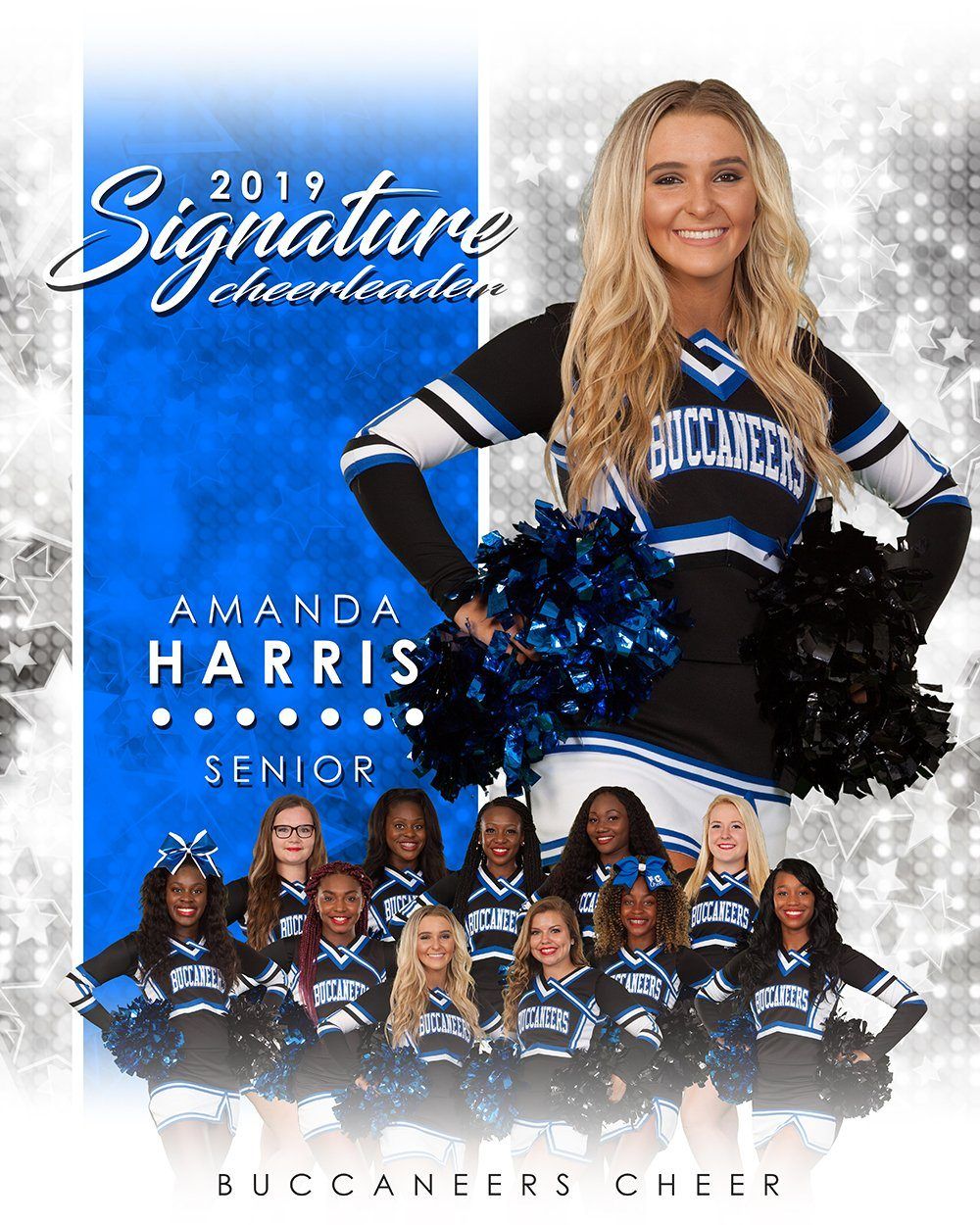 Cheer - v.1 - Signature Player - V T&I Poster/Banner-Photoshop Template - Photo Solutions