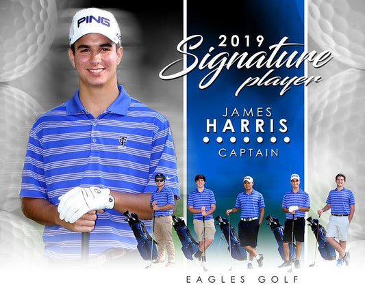 Golf- v.1 - Signature Player - H T&I Poster/Banner-Photoshop Template - Photo Solutions