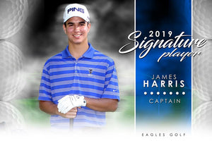 Golf- v.1 - Signature Player -H Poster/Banner-Photoshop Template - Photo Solutions