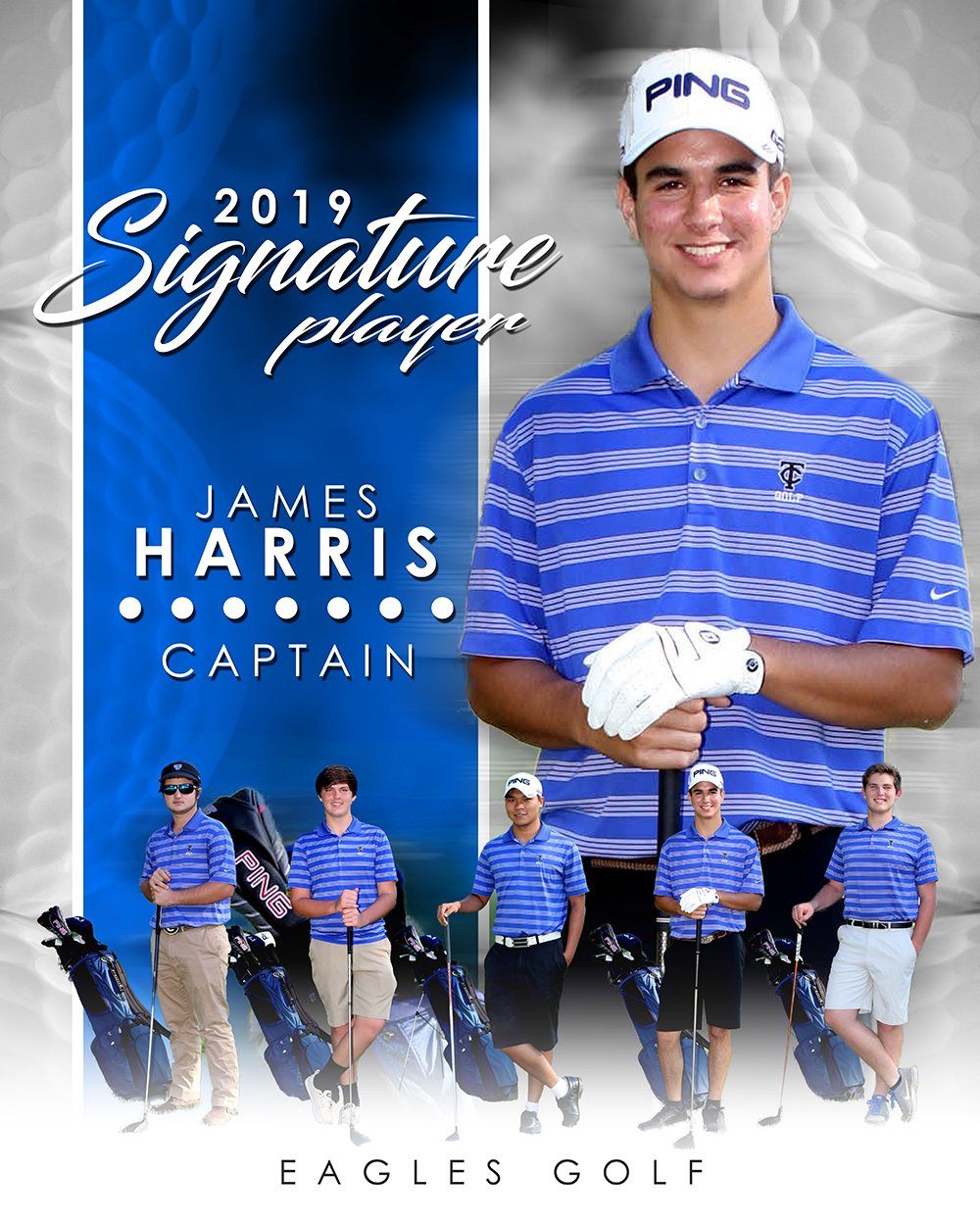 Golf- v.1 - Signature Player - V T&I Poster/Banner-Photoshop Template - Photo Solutions