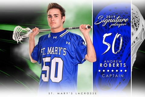 Lacrosse - v.1 - Signature Player - H Poster/Banner-Photoshop Template - Photo Solutions