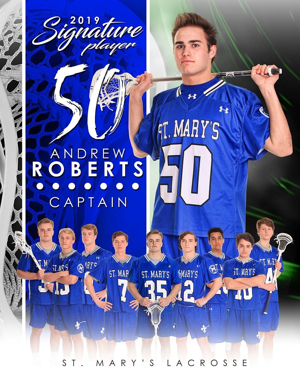 Lacrosse - v.1 - Signature Player - V T&I Poster/Banner-Photoshop Template - Photo Solutions