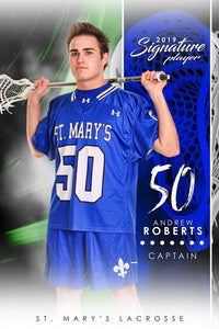 Lacrosse - v.1 - Signature Player - V Poster/Banner-Photoshop Template - Photo Solutions
