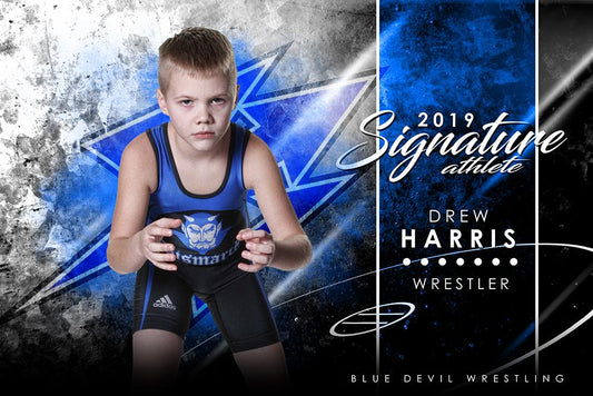 Wrestling - v.1 - Signature Player - H T&I Poster/Banner-Photoshop Template - Photo Solutions