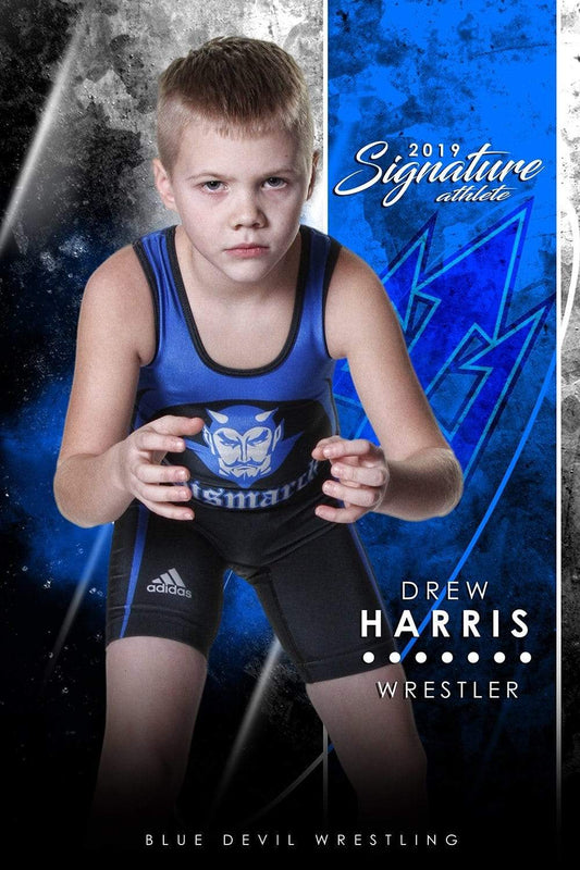 Wrestling - v.1 - Signature Player - V T&I Poster/Banner-Photoshop Template - Photo Solutions