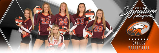 Volleyball - v.2 - Signature Player - Team Panoramic-Photoshop Template - Photo Solutions