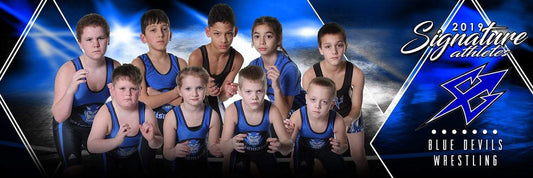 Wrestling - v.2 - Signature Player - Team Panoramic-Photoshop Template - Photo Solutions