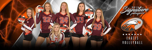 Volleyball - v.3 - Signature Player - Team Panoramic-Photoshop Template - Photo Solutions