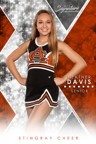 Cheer - v.2 - Signature Player - V Poster/Banner-Photoshop Template - Photo Solutions