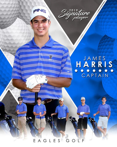 Golf- v.2 - Signature Player - V T&I Poster/Banner-Photoshop Template - Photo Solutions