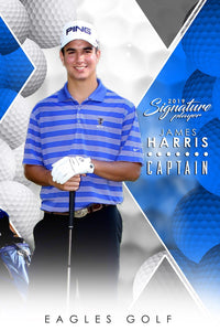 Golf- v.2 - Signature Player - V Poster/Banner-Photoshop Template - Photo Solutions