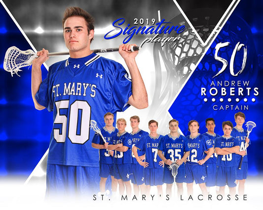 Lacrosse - v.2 - Signature Player - H T&I Poster/Banner-Photoshop Template - Photo Solutions