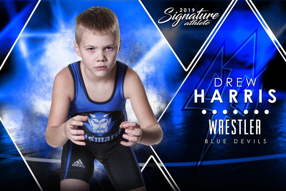 Wrestling - v.2 - Signature Player - H T&I Poster/Banner-Photoshop Template - Photo Solutions