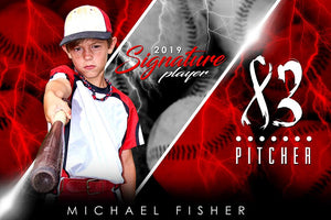 Baseball - v.3 - Signature Player - H Poster/Banner-Photoshop Template - Photo Solutions