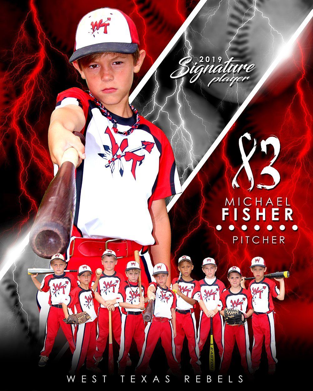 Baseball - v.3 - Signature Player - V T&I Poster/Banner-Photoshop Template - Photo Solutions